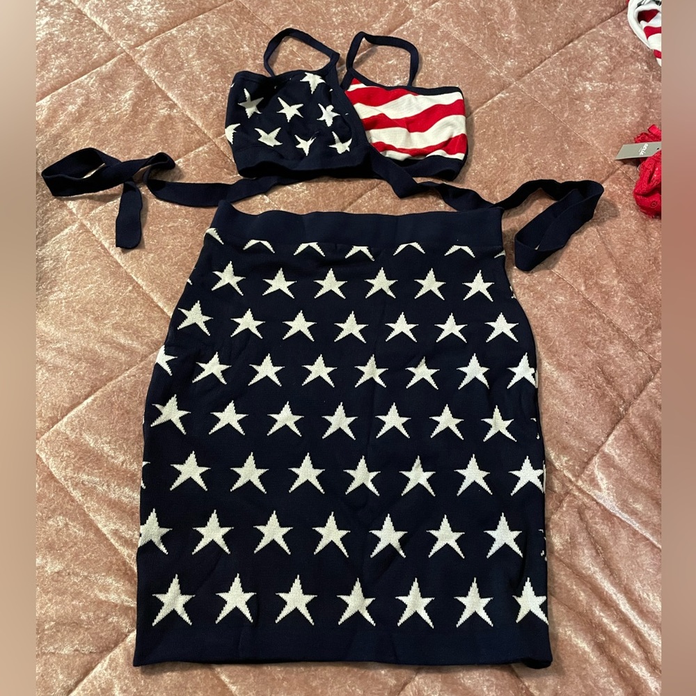 Two piece set perfect for July fourth
